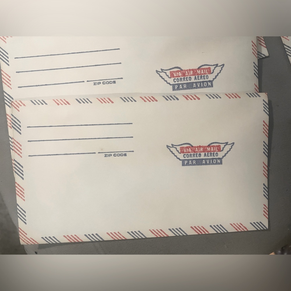 Vintage air mail envelopes